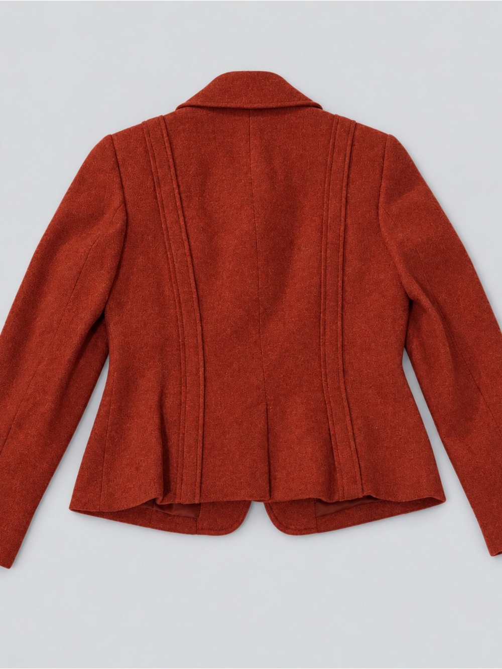 Talbots Petites 8P Rust Orange Wool Blend Blazer Academia Preppy - Picture 9 of 10